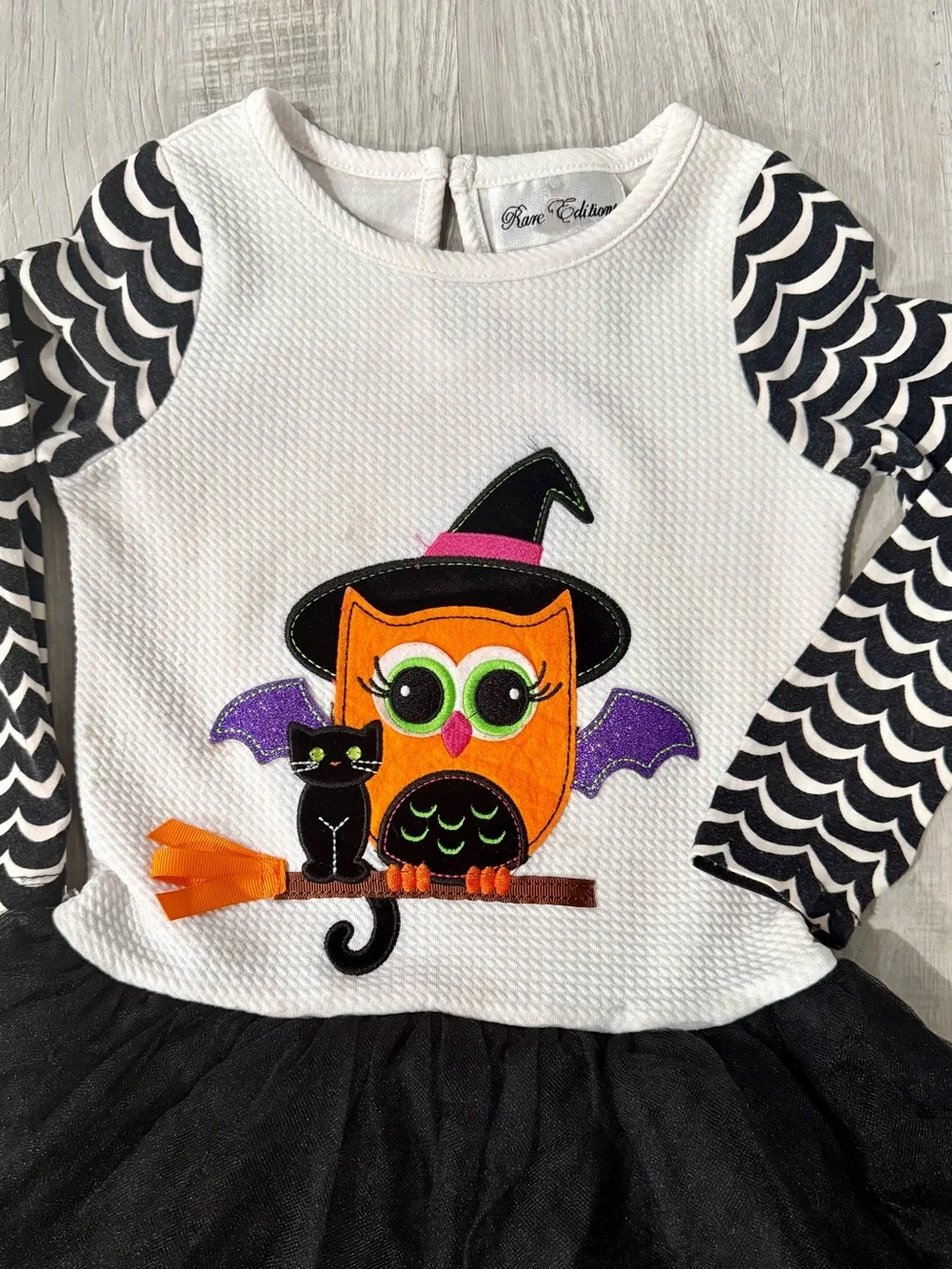 Rare Editions Girls 4T Halloween Owl Applique Tulle Tutu Fit & Flare Dress